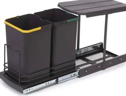 Poubelle de recyclage 2 bacs 12 litres Recycle