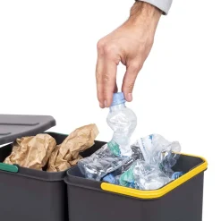 Poubelle de recyclage 2 bacs 12 litres Recycle