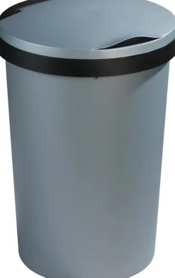 Poubelle 45 L avec couvercle plat Twinga (Gris)