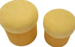Pouf avec rangement intégré Aspen (Set de 2) (Moutarde)