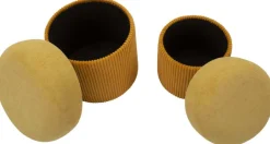 Pouf avec rangement intégré Aspen (Set de 2) (Moutarde)