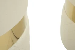 Pouf avec rangement intégré Sheffild (Lot de 2) (Crème et doré)