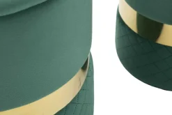Pouf avec rangement intégré Sheffild (Lot de 2) (Vert et doré)