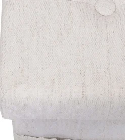 Pouf coffre pliable avec range magazines (Gris blanc)