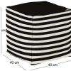 Pouf de jardin en coton 40 x 40 cm Stripes