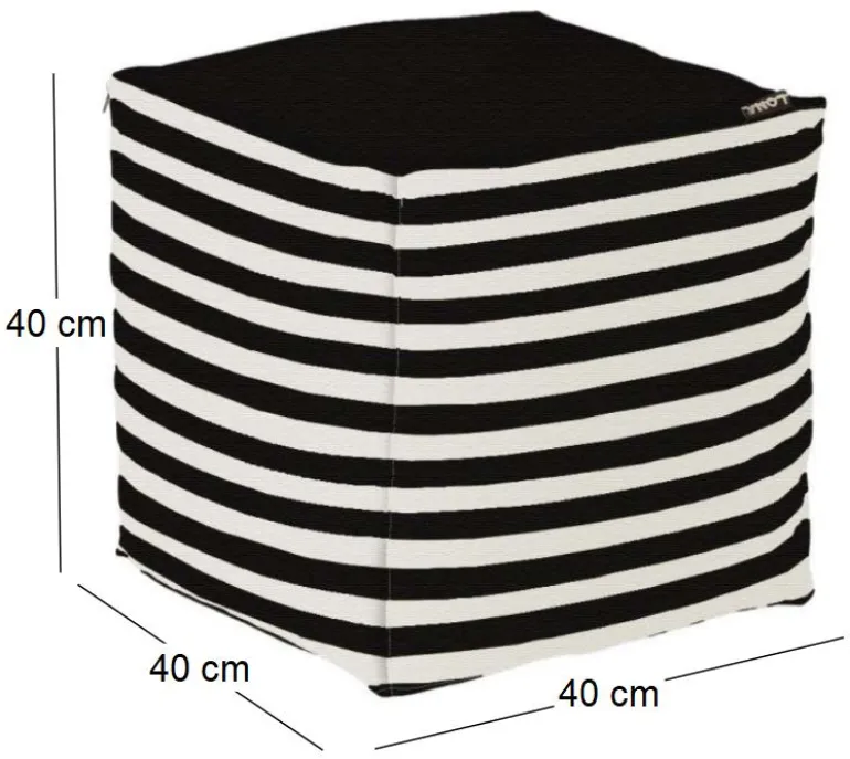 Pouf de jardin en coton 40 x 40 cm Stripes