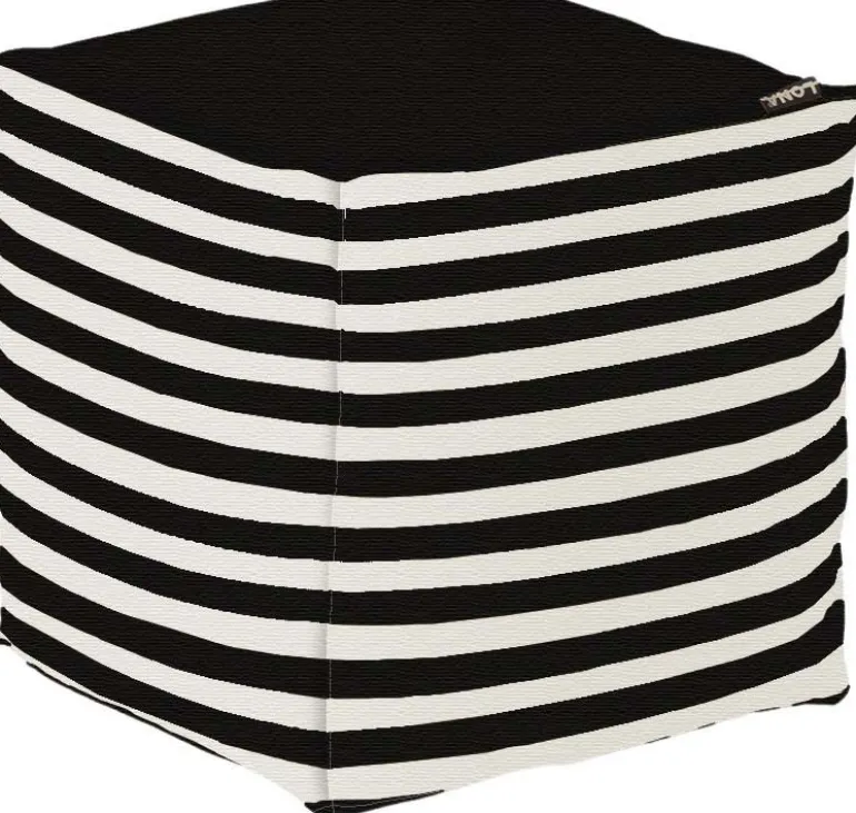 Pouf de jardin en coton 40 x 40 cm Stripes
