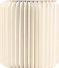 Pouf design en carton plié 35 cm (Blanc cassé)