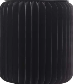 Pouf design en carton plié 35 cm (Noir)