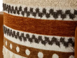 Pouf en tissu avec pieds en bois Ethnic (Modèle 1)