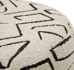 Pouf en tissu Nairobi 44 x 40 cm