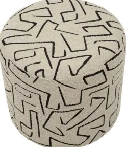 Pouf en tissu Nairobi 44 x 40 cm