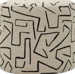 Pouf en tissu Nairobi 44 x 40 cm