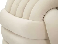 Pouf en tissu Softy 45 x 45 x 45 cm (Crème)