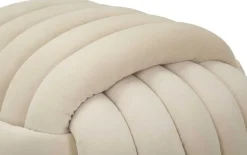 Pouf en tissu Softy 45 x 45 x 45 cm (Crème)