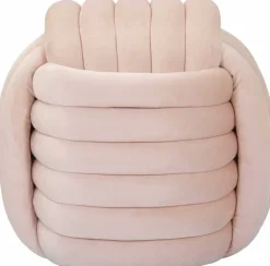 Pouf en tissu Softy 45 x 45 x 45 cm (Rose)