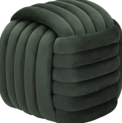 Pouf en tissu Softy 45 x 45 x 45 cm (Vert)