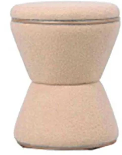 Pouf en tissu teddy Gustar (Marron sable)