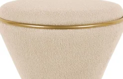 Pouf en tissu teddy Gustar (Marron sable)