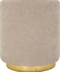 Pouf en tissu Two-Tone 40 x 50 cm (Marron - Marron clair et Doré)