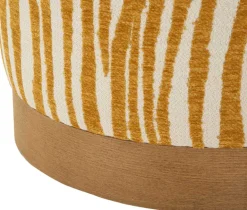 Pouf en tisu Savana 40 x 40 cm (Moutarde)