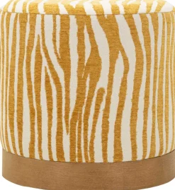 Pouf en tisu Savana 40 x 40 cm (Moutarde)