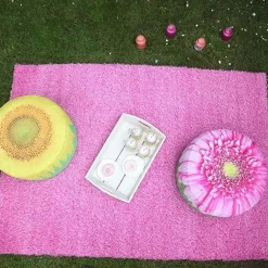 Pouf extérieur avec imprimé déco (Tournesol)