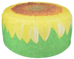 Pouf extérieur avec imprimé déco (Tournesol)