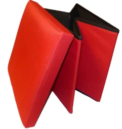Pouf pliable Oxford (Rouge)