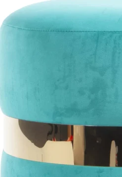 Pouf rond en velours Milo