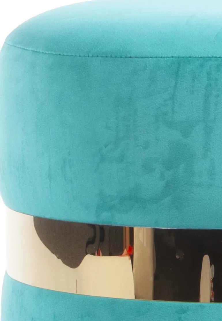 Pouf rond en velours Milo