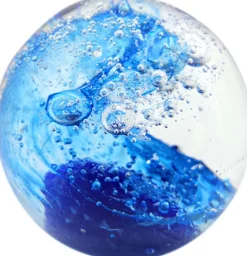 Presse papiers en verre Bulle bleue