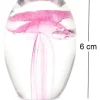 Presse papiers en verre Méduse (Rose)