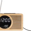 Radio réveil en bambou Retro
