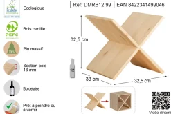 Range bouteille en pin 12 bouteilles Dinamic