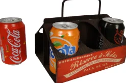 Range canettes en fer antique