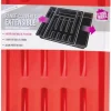 Range couverts ajustable en plastique (Rouge)