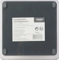 Rangement en plastique antidérapant pour tiroir (16x16x4.5 cm)