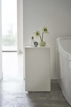 Rangement pour toilettes sur roulettes Caster (Blanc)