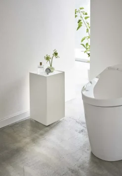 Rangement pour toilettes sur roulettes Caster (Blanc)