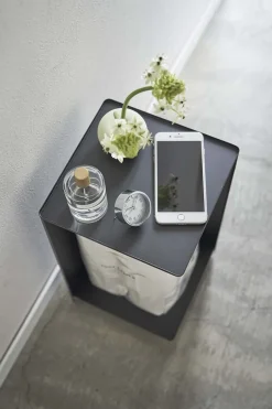 Rangement pour toilettes sur roulettes Caster (Noir)