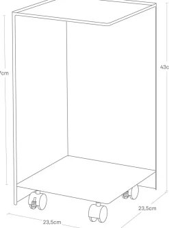 Rangement pour toilettes sur roulettes Caster (Noir)