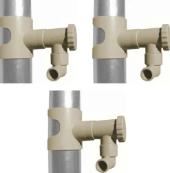 Récupérateur d'eau pour gouttière circulaire (Lot de 3) (Sable)