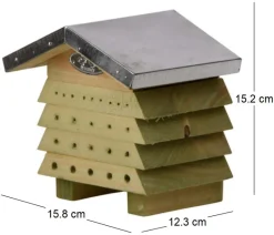 Refuge à abeilles en bois et zinc