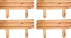 Retenue de terre en mélèze huilé 55 x 16.5 cm (Lot de 4)
