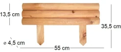 Retenue de terre en mélèze huilé 55 x 16.5 cm (Unitaire)