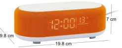 Reveil avec chargeur induction et enceinte Bluetooth Vogue (Orange)