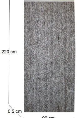 Rideau de porte en fibres synthétiques Chenilles (Chiné brun, Bleu, Blanc)