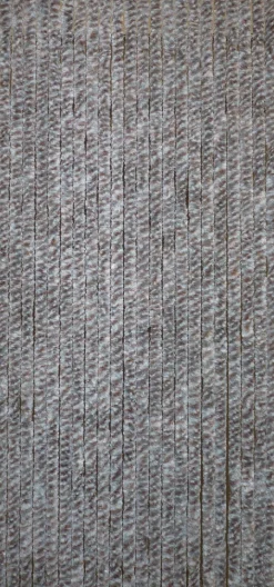 Rideau de porte en fibres synthétiques Chenilles (Chiné brun, Bleu, Blanc)