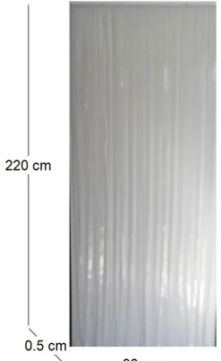 Rideau de porte en polyéthylène Lanières (Cristal)